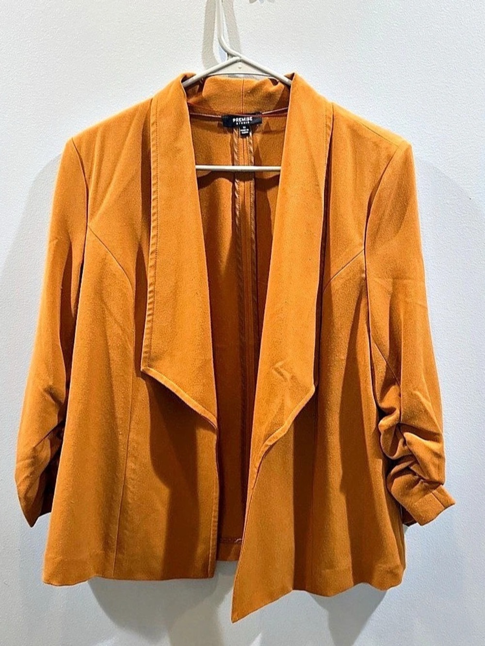 Premise Studio Draped Front Jacket in Mustard Size 10 Like New